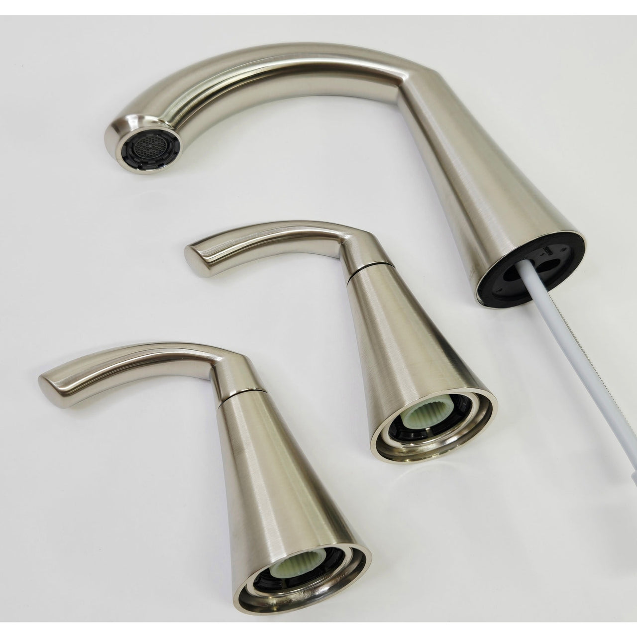 Moen TV6173BN Glyde Widespread Bathroom Sink Faucet with Valve - Brushed Nickel