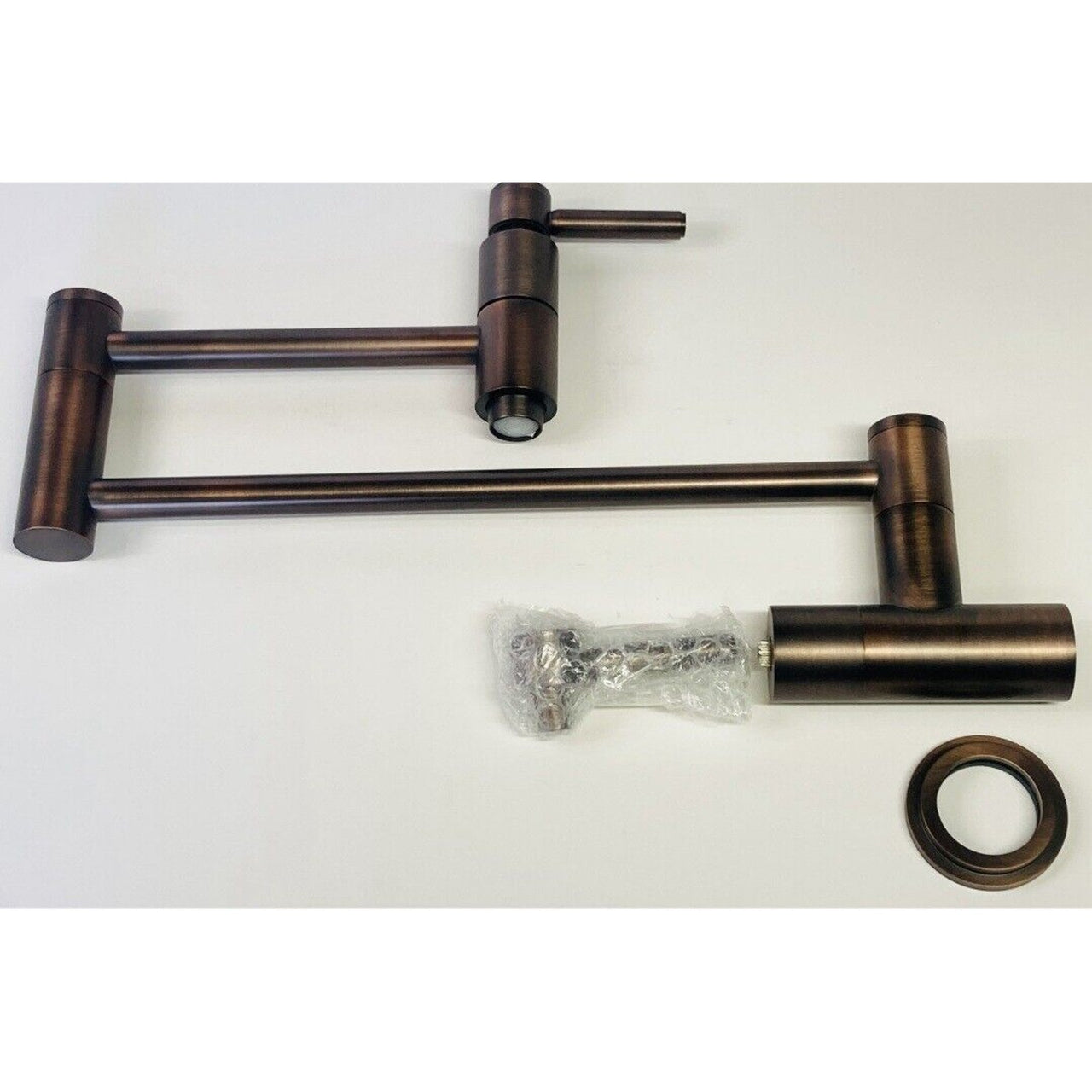 Signature Hardware 329628 Contemporary Double Handle Pot Filler - Oil Rub Bronze