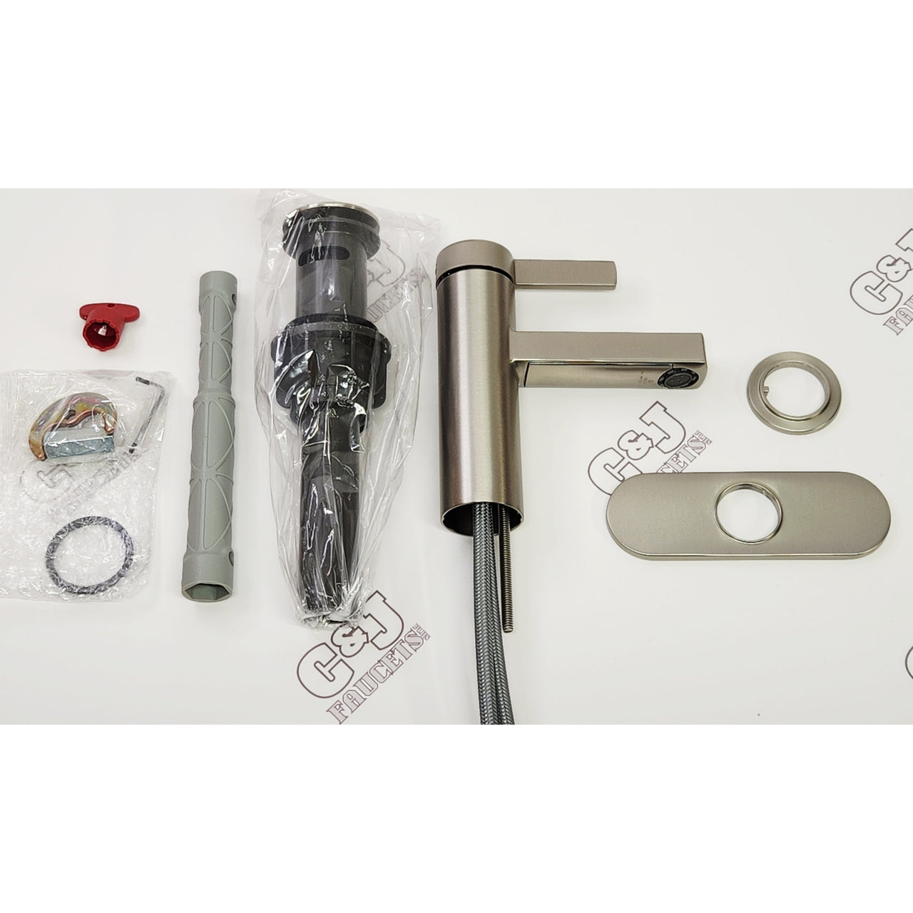 Moen 84774SRN Beric Single Hole Bathroom Sink Faucet - Brushed Nickel