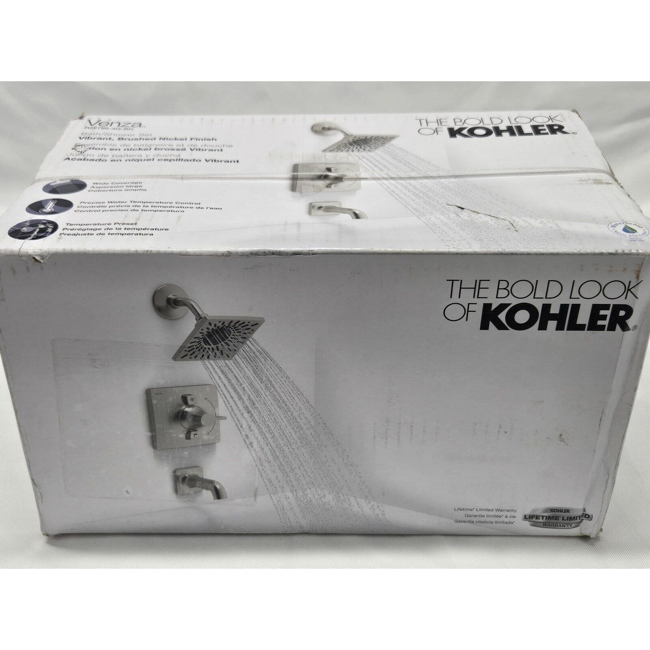 Kohler R22799-4G-BN Venza Tub and Shower Faucet Trim - Vibrant Brushed Nickel