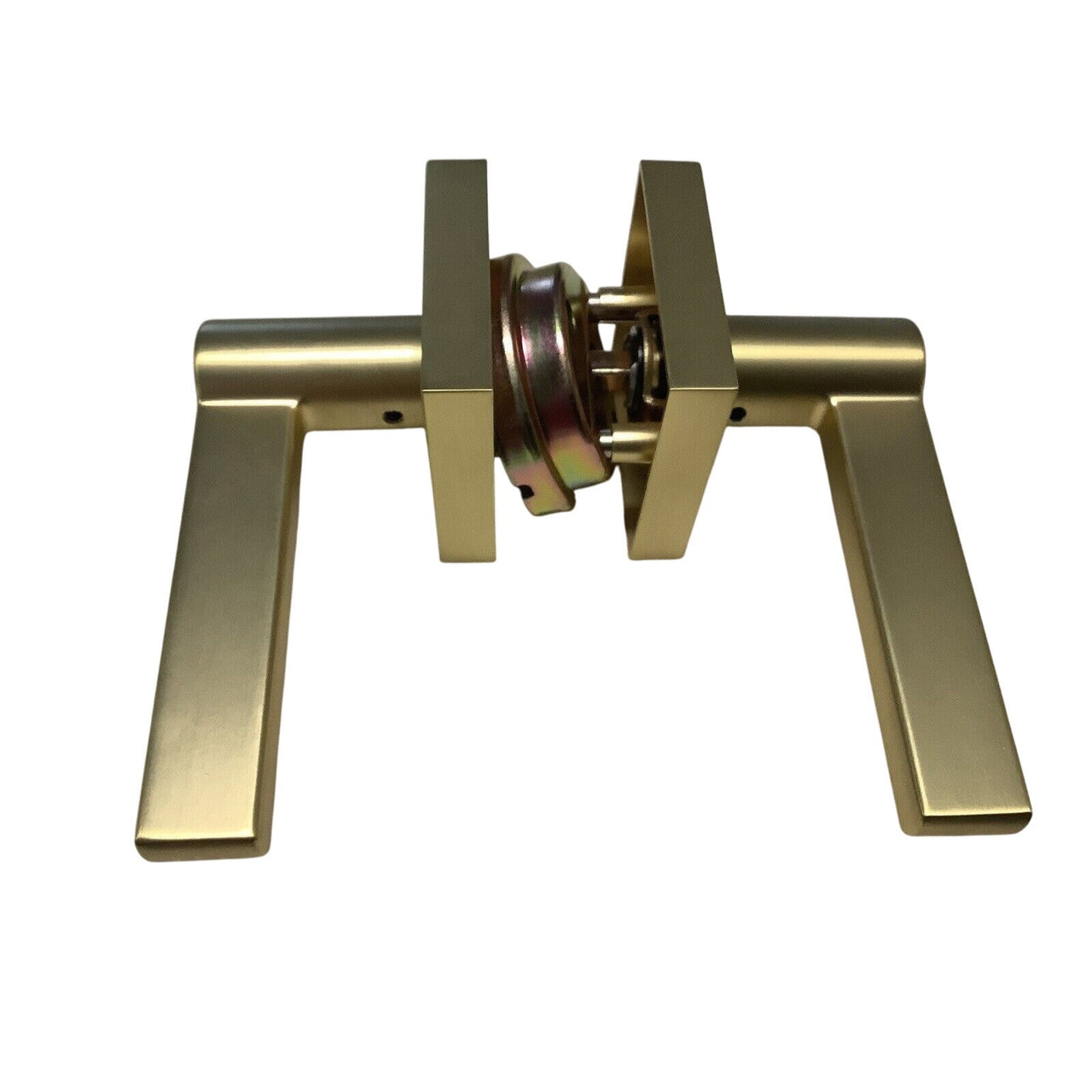 Signature Hardware 466724 Mabry Passage Set, Lever Handles - Satin Brass