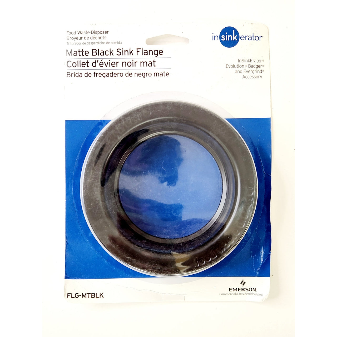 InSinkErator FLG-MTBLK Sink Flange for InSinkErator Garbage Disposal-Matte Black
