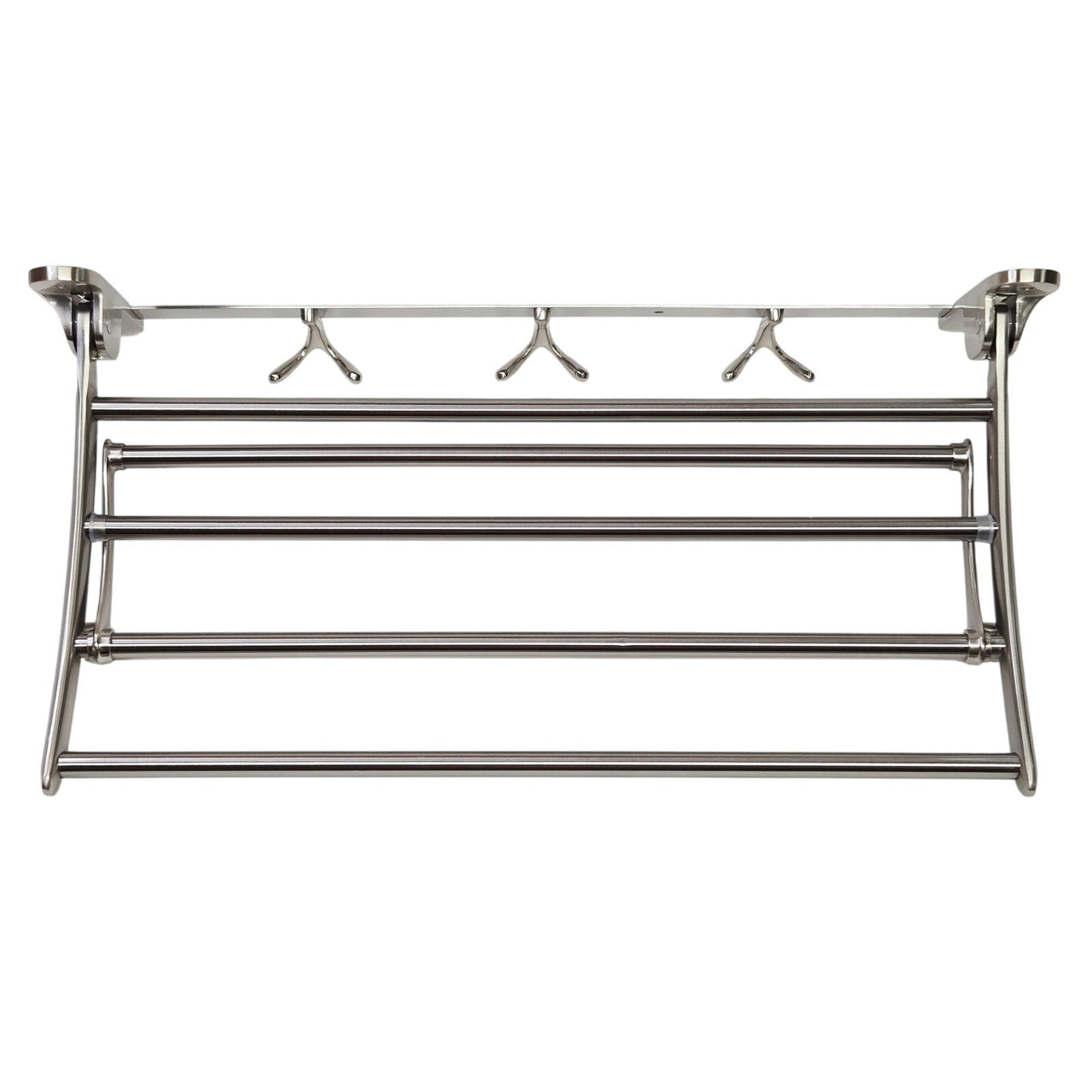 Signature Hardware 296124 19-3/4" Brass Towel Rack with Bar - Brushed Nickel