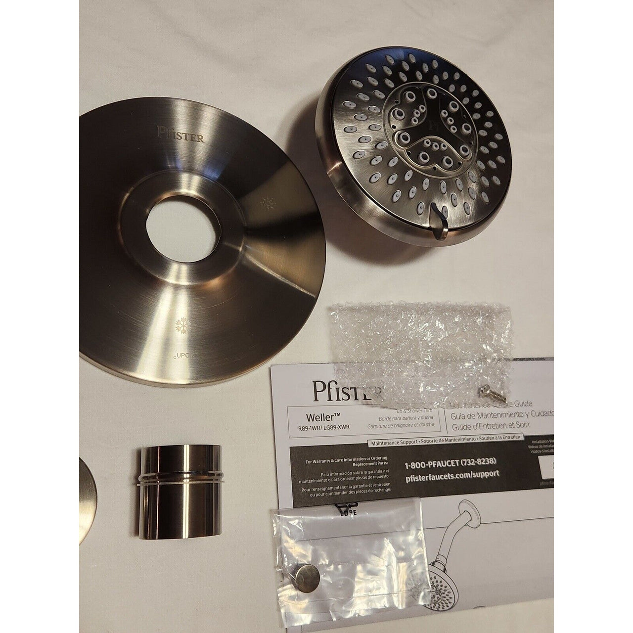 Pfister LG89-7WRK Weller Shower Trim Kit, NO Valve, Single Handle - Brush Nickel