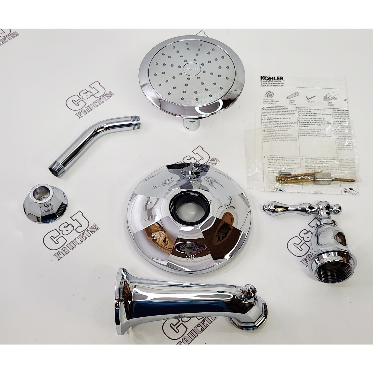 Kohler T13492-4E-CP Kelston Rite-Temp Bath and Shower Trim Kit - Polished Chrome