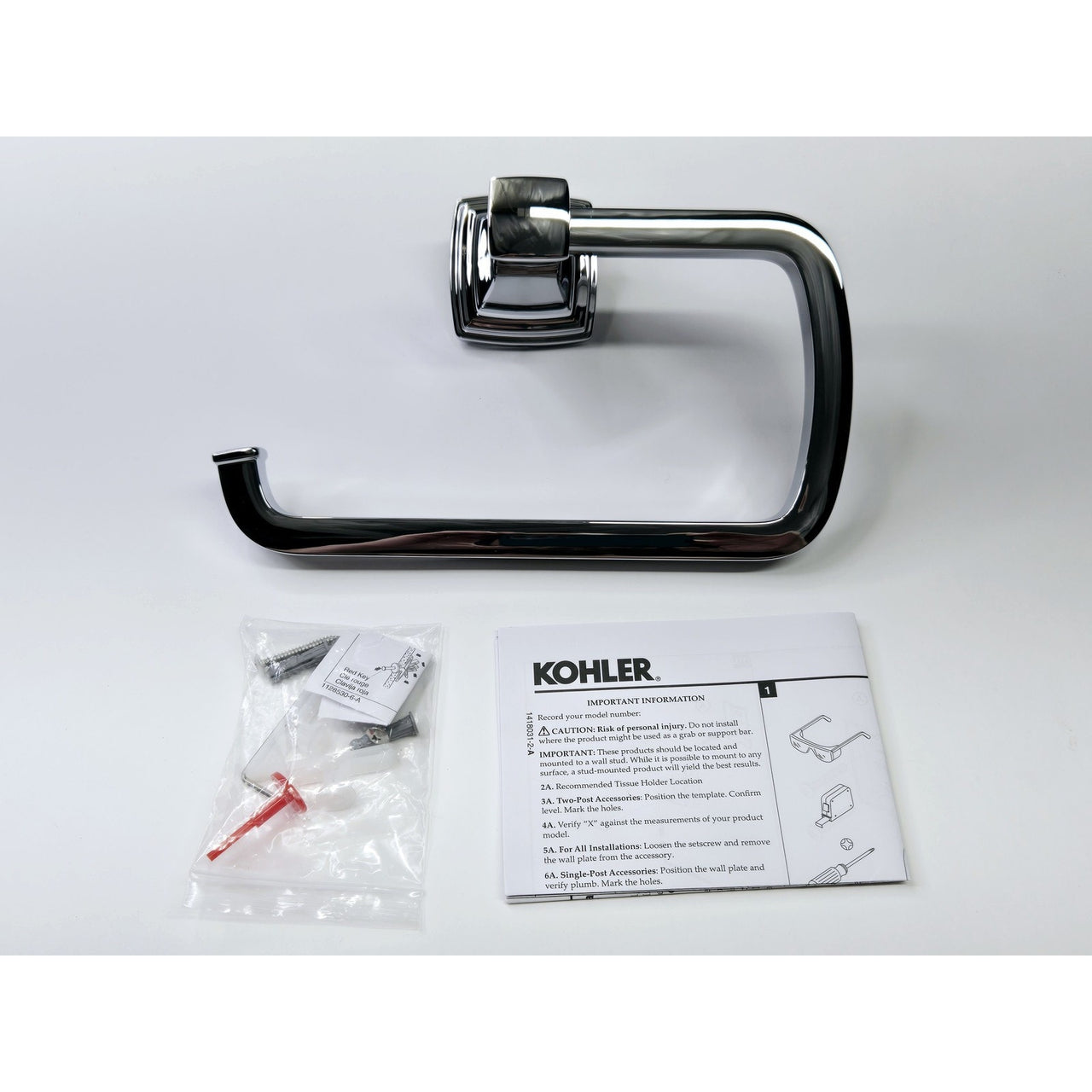 Kohler 27412-CP Riff 10" Wall Mounted Towel Ring - Polished Chrome