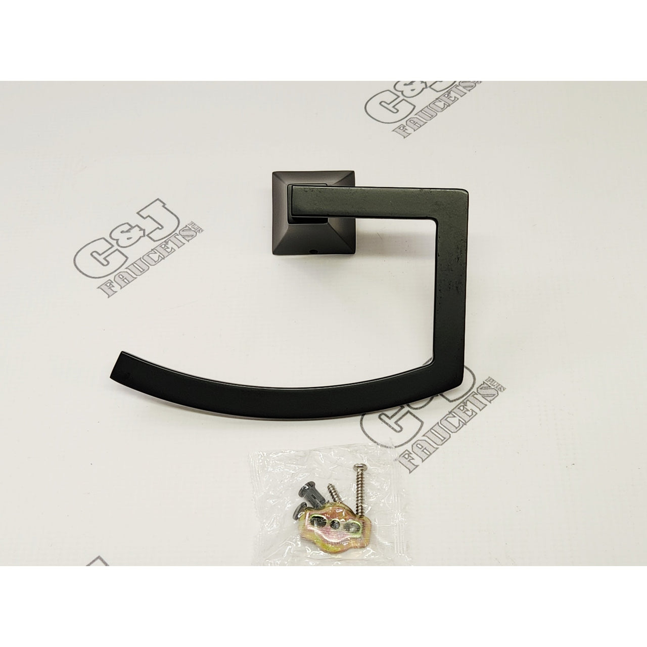 Signature Hardware 477021 Vilamonte Bathroom 6-1/2" Towel Ring -Matte Black READ