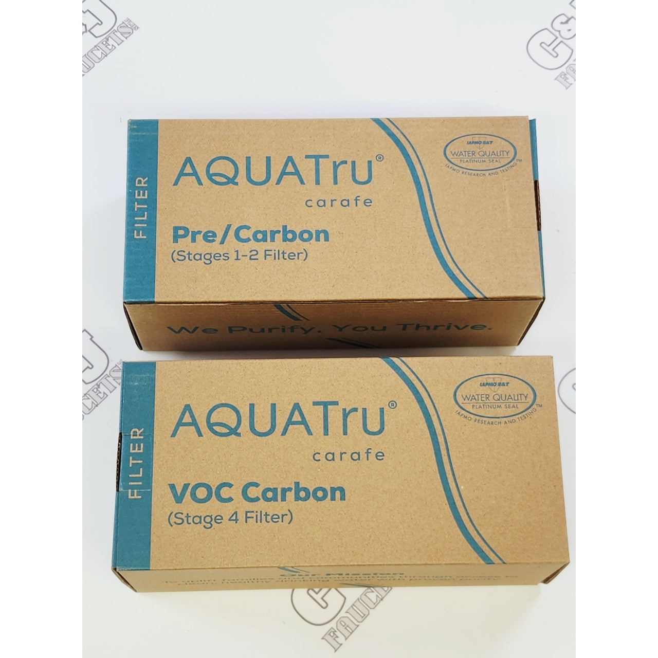 AquaTru 10AT022SF01 2 Stage Pre Carbon Countertop Water Purifier Filter - White