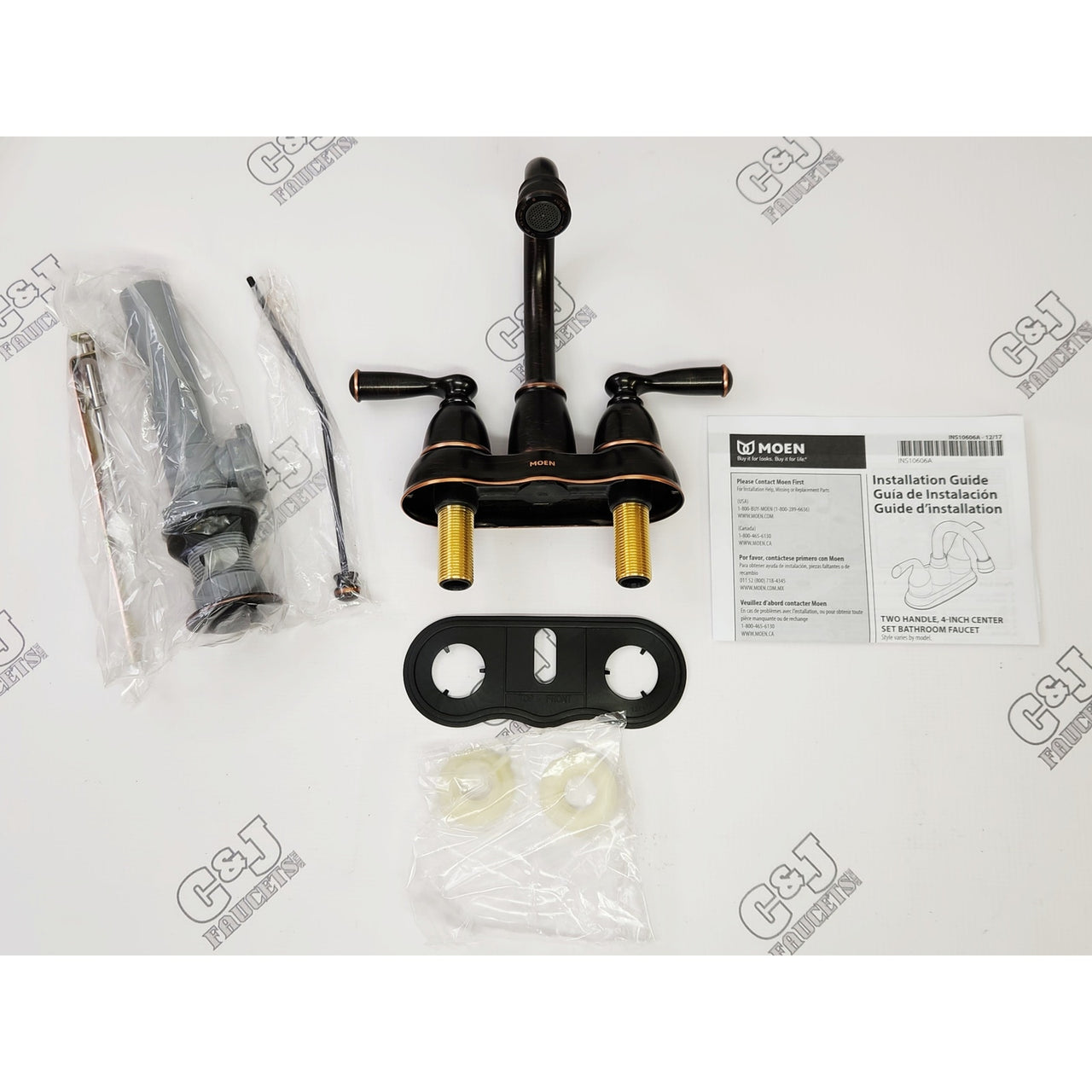 Moen WS84913BRB Banbury High Arc Centerset Faucet - Mediterranean Bronze