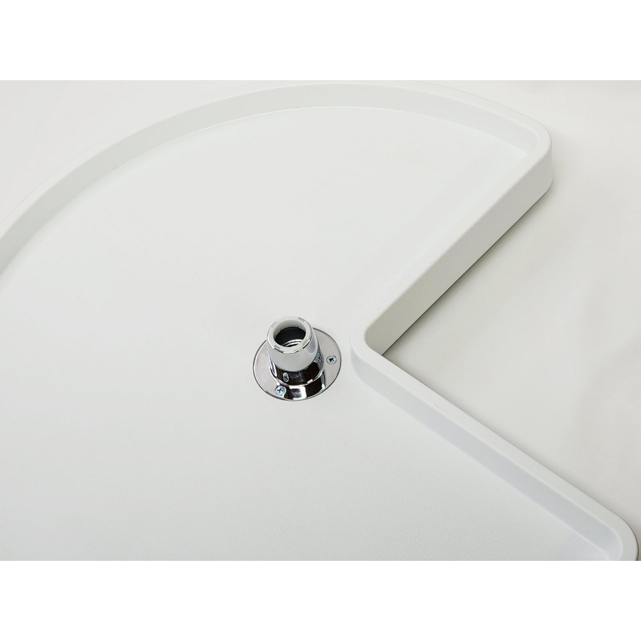 Rev-A-Shelf 6471-24-11-52 24" Polymer Kidney Lazy Susan Shelf Only - White