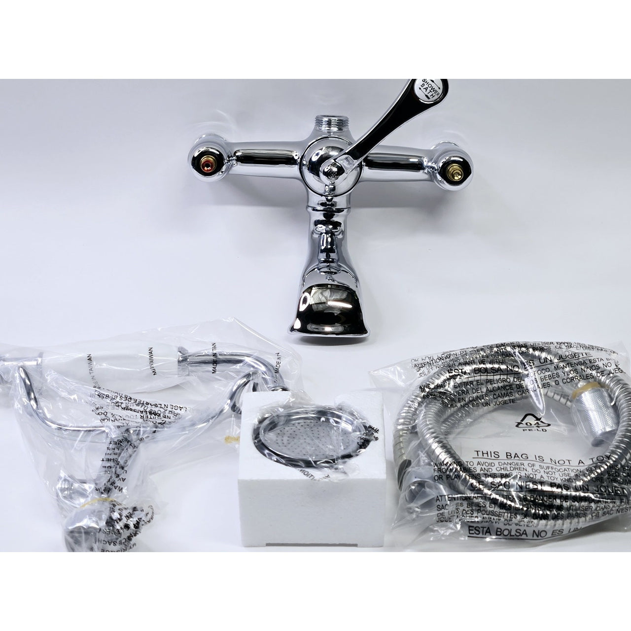 Signature Hardware HL-308-4-NH-CP English Telephone Faucet Body -Polished Chrome