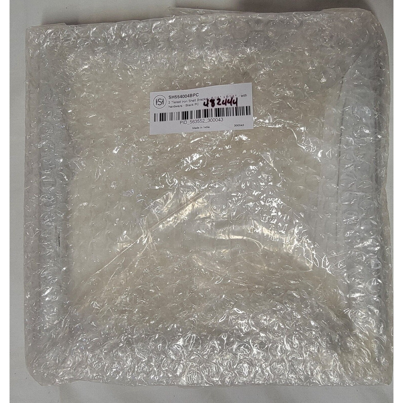 Signature Hardware 482444 Fenmore Iron Shelf Bracket - Black Powder Coat