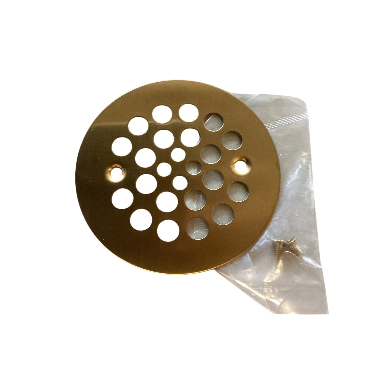 Signature Hardware 480530 Round Shower Drain Strainer - Brushed Gold