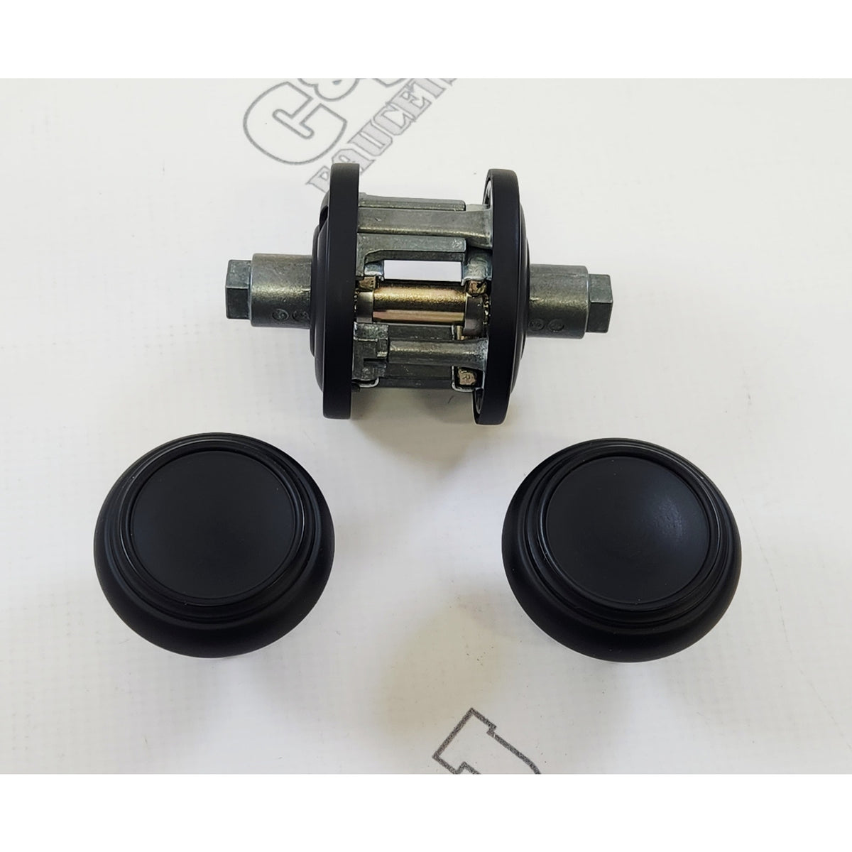 Baldwin PSTRATRR190 Traditional Bathroom Passage Door Knob - Satin Black