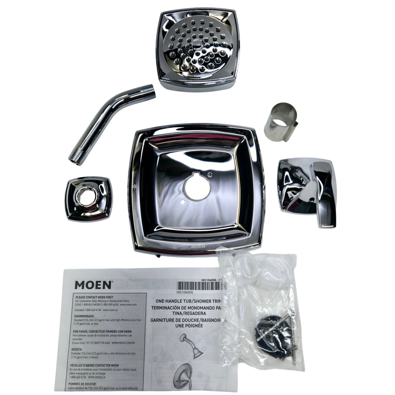 Moen T2692 Voss Pressure Balancing Shower Trim Kit, No Valve - Chrome