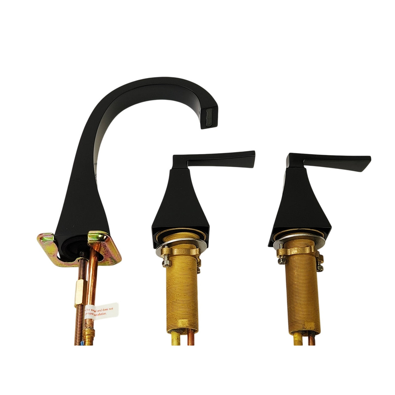 Signature Hardware 477035 Vilamonte Widespread Bathroom Faucet -Matte Black READ