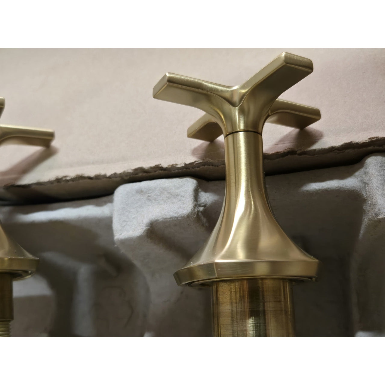 Kohler 27010-3-2MB Occasion Cross Handles for Bathroom Sink - Brushed Brass