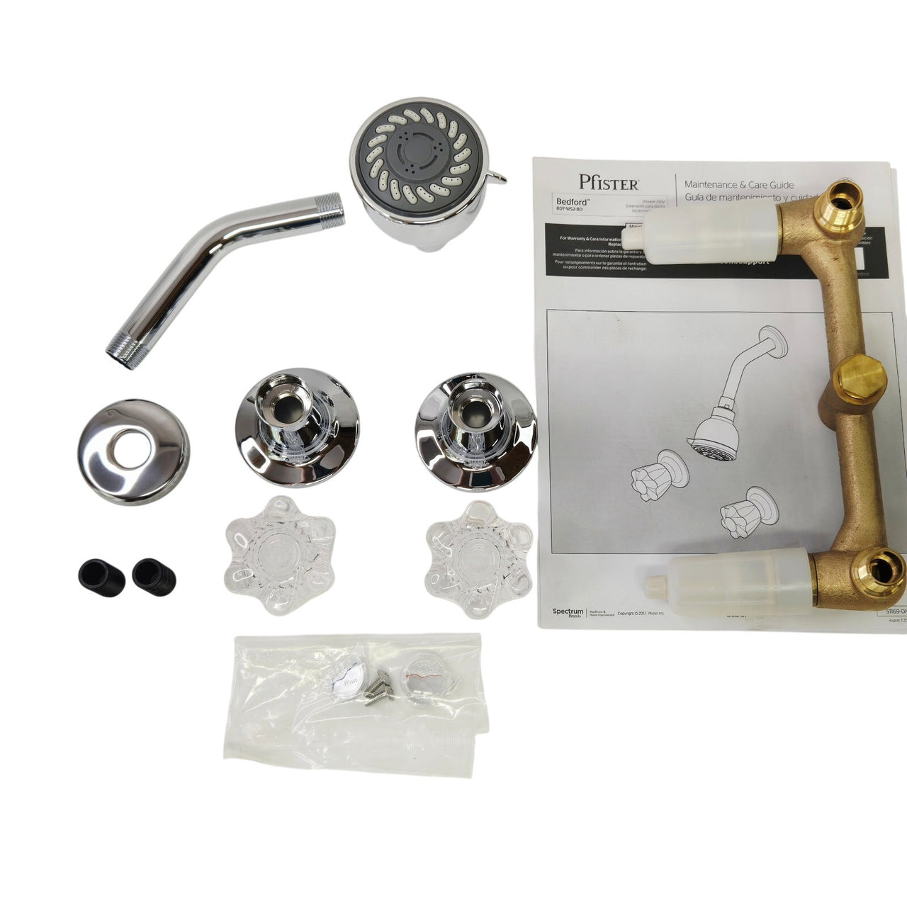 Pfister 807-WS2-BDCC Bedford Round Shower Faucet w/Valve - Polished Chrome READ