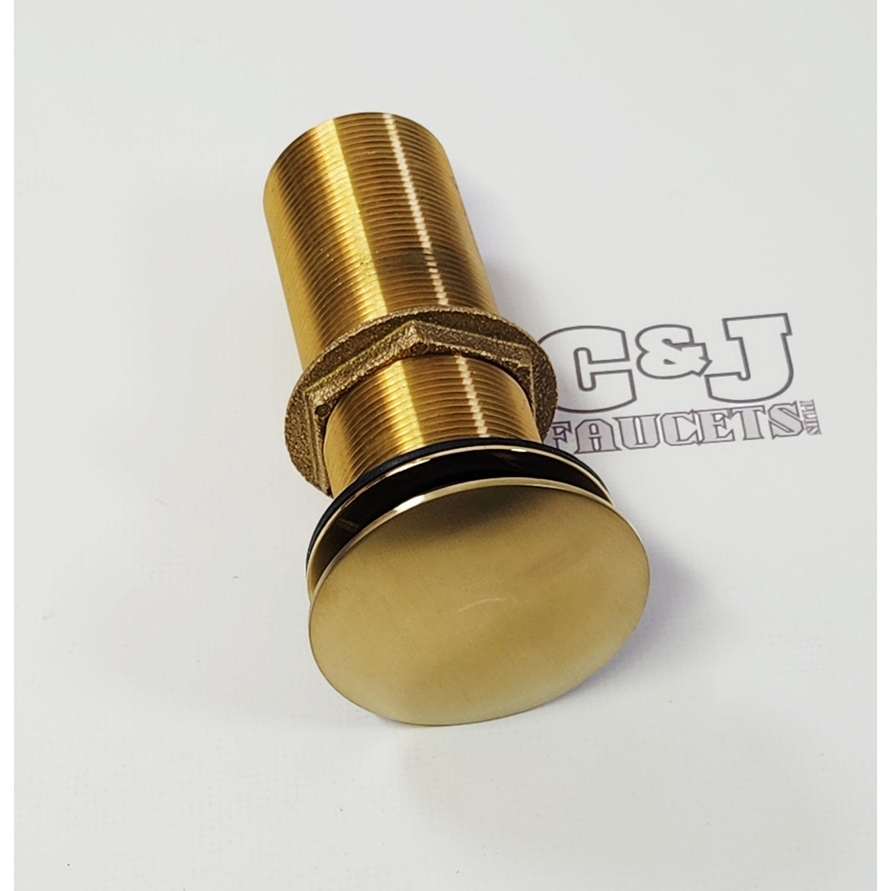 Jaclo 530-125-SB Round Toe Control Bathtub Drain - Satin Brass