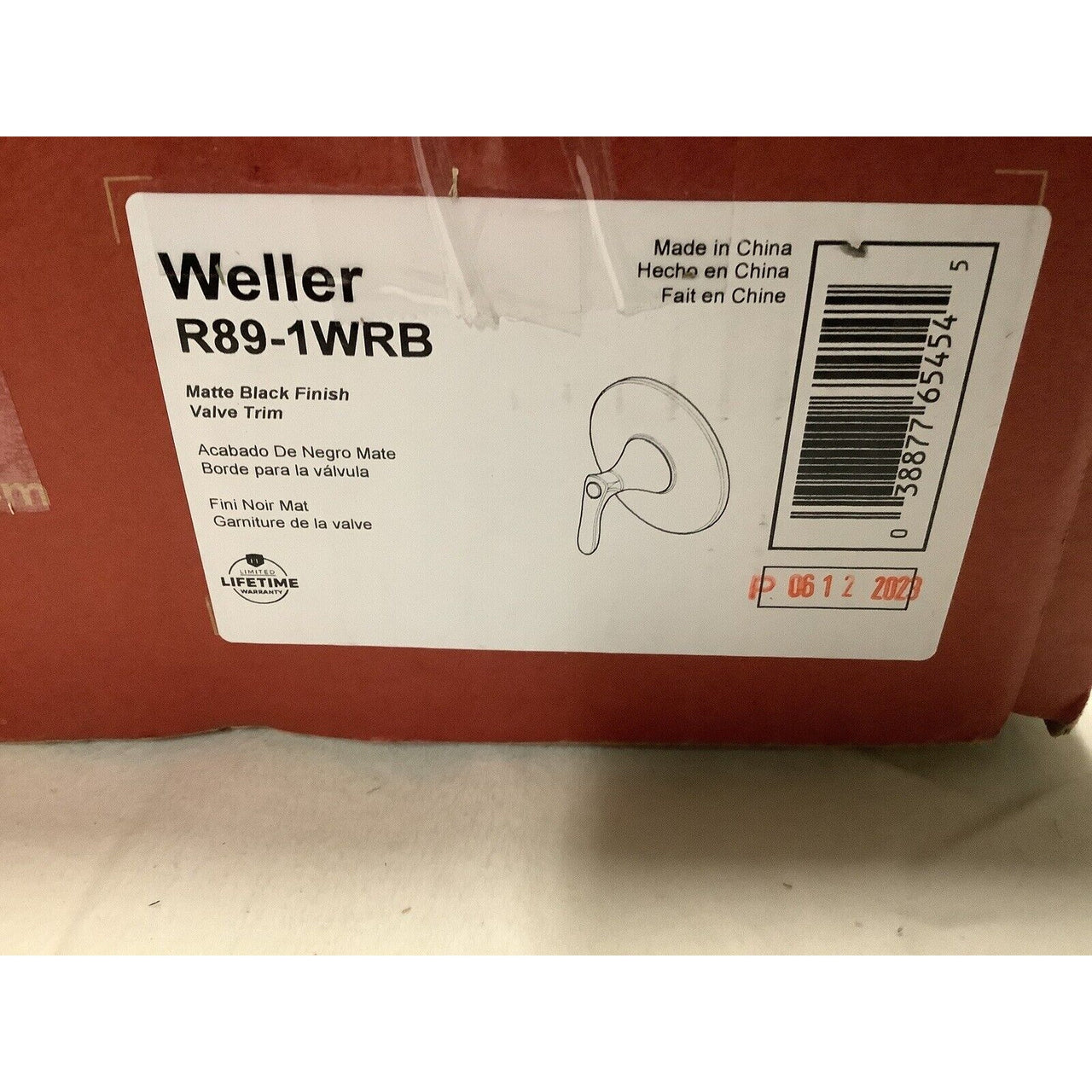 Pfister R89-1WRB Weller Single Handle Pressure Balanced Valve Trim - Matte Black