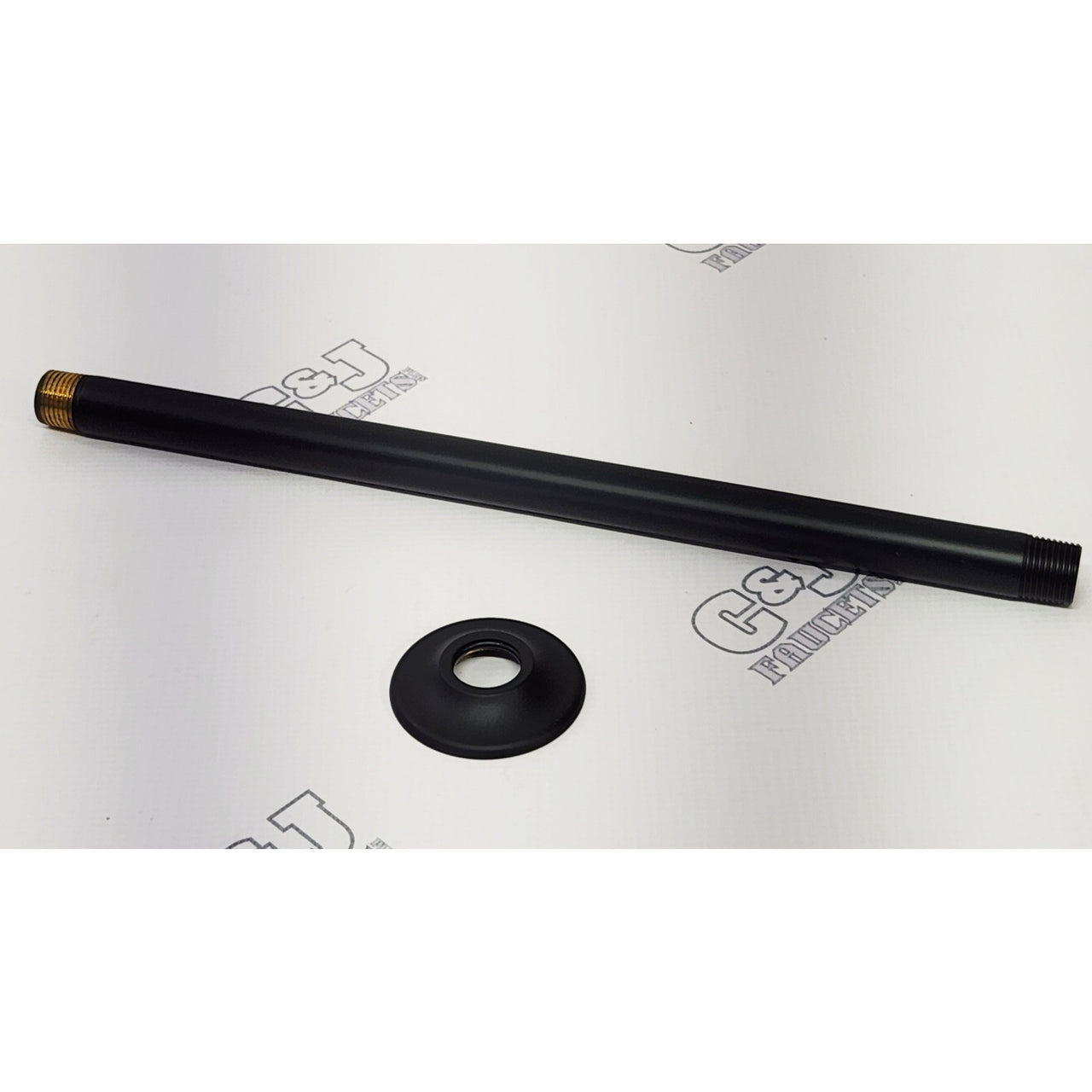 Brizo 83992-24-BL Essential 24" Ceiling Mounted Shower Arm/Flange - Matte Black