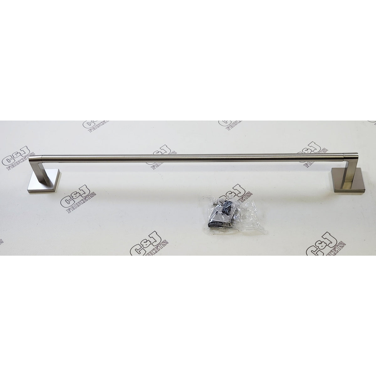 Signature Hardware 448345 Hibiscus 24" Towel Bar - Brushed Nickel
