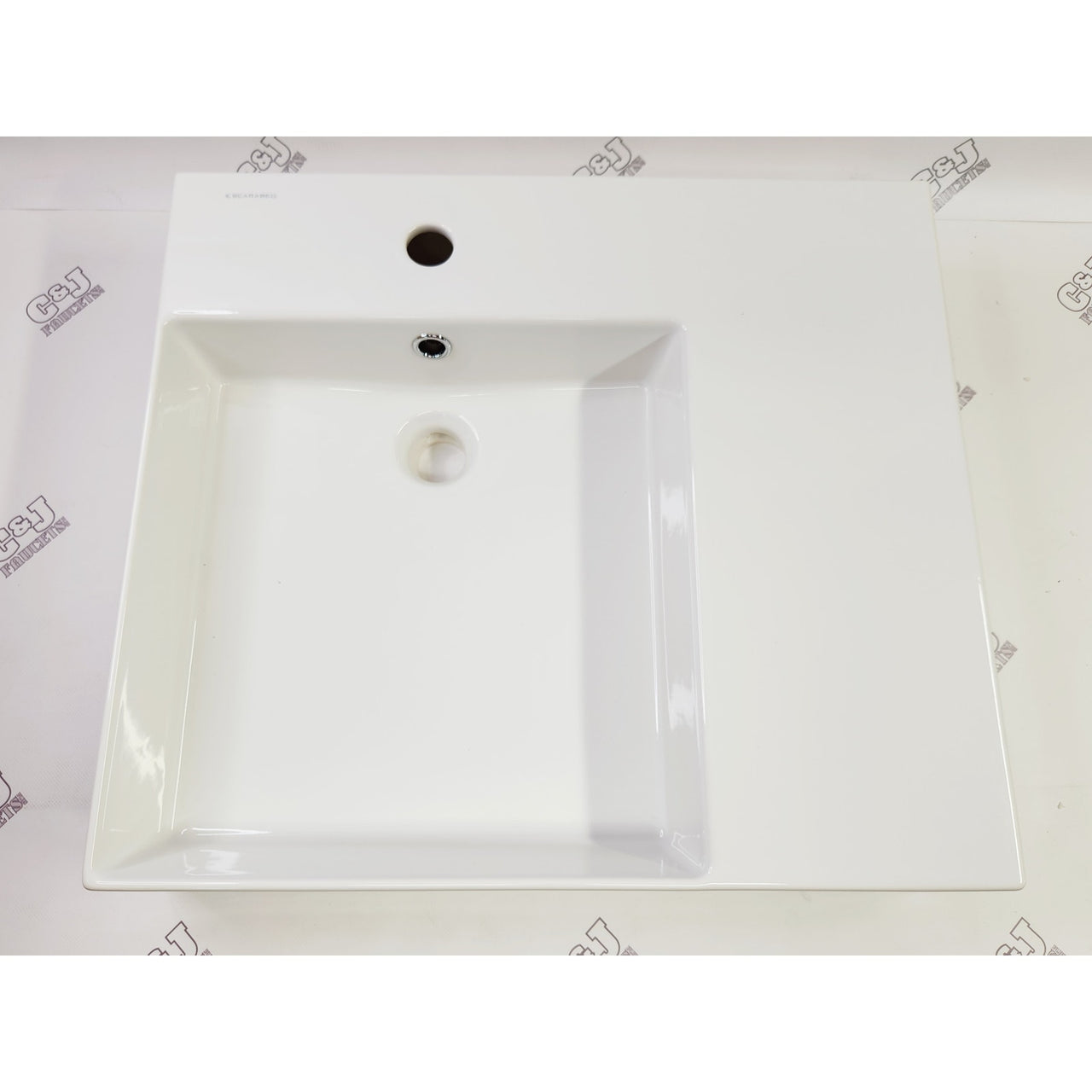 Scarabeo 5147-ONEHOLE Teorema 2.0 Plus 23-5/8" Single Hole Bathroom Sink - White
