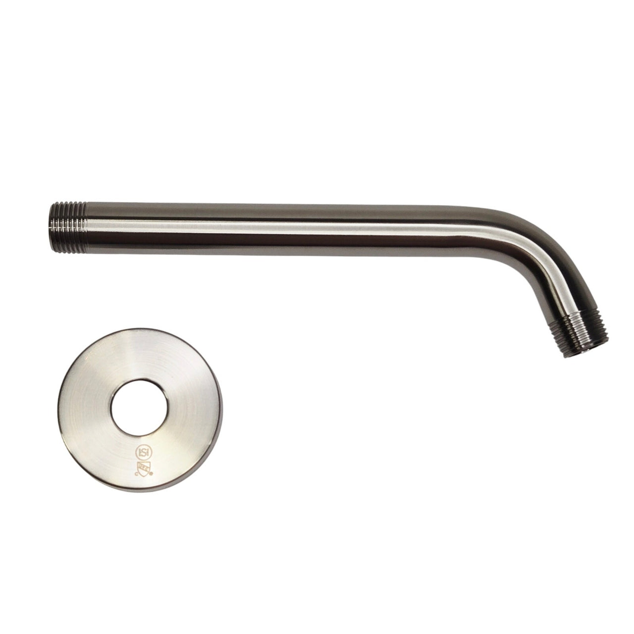 Signature Hardware 449718 8" Contemporary Shower Arm and Flange - Chrome