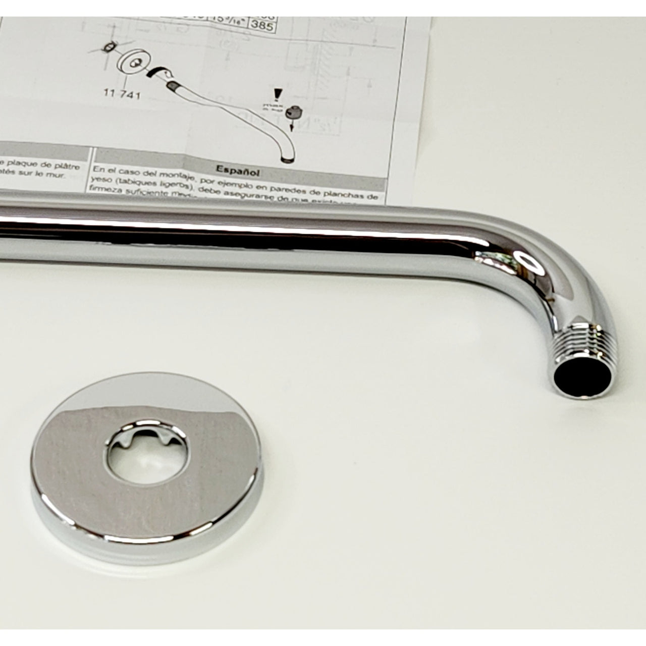 Grohe 28540000 16" Rain Shower Arm with Flange - Starlight Chrome