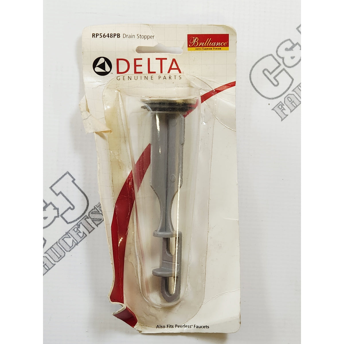 Delta RP5648PB Bathroom Lift Rod Pop-Up Drain Stopper Assembly - Polished Brass