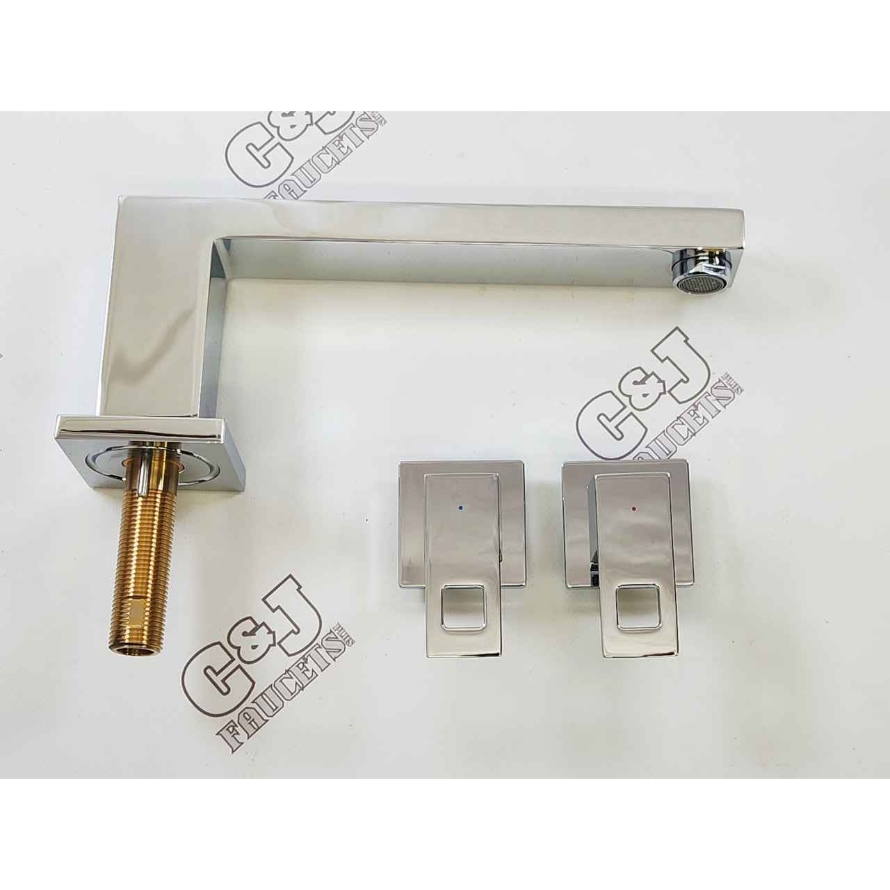 Grohe 117982 Eurocube 2-Handle Deck Mount Roman Tub Faucet - StarLight Chrome