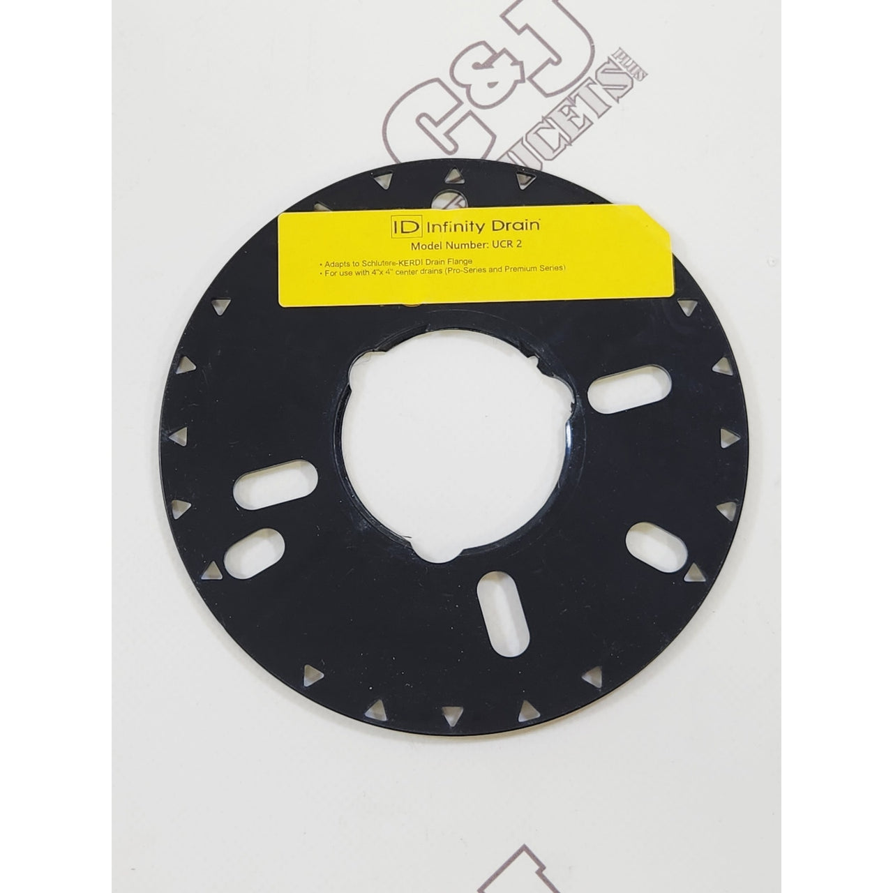 Infinity Drain UCR2 Universal 2" Ring Shower Flange Adapter Unit - ABS
