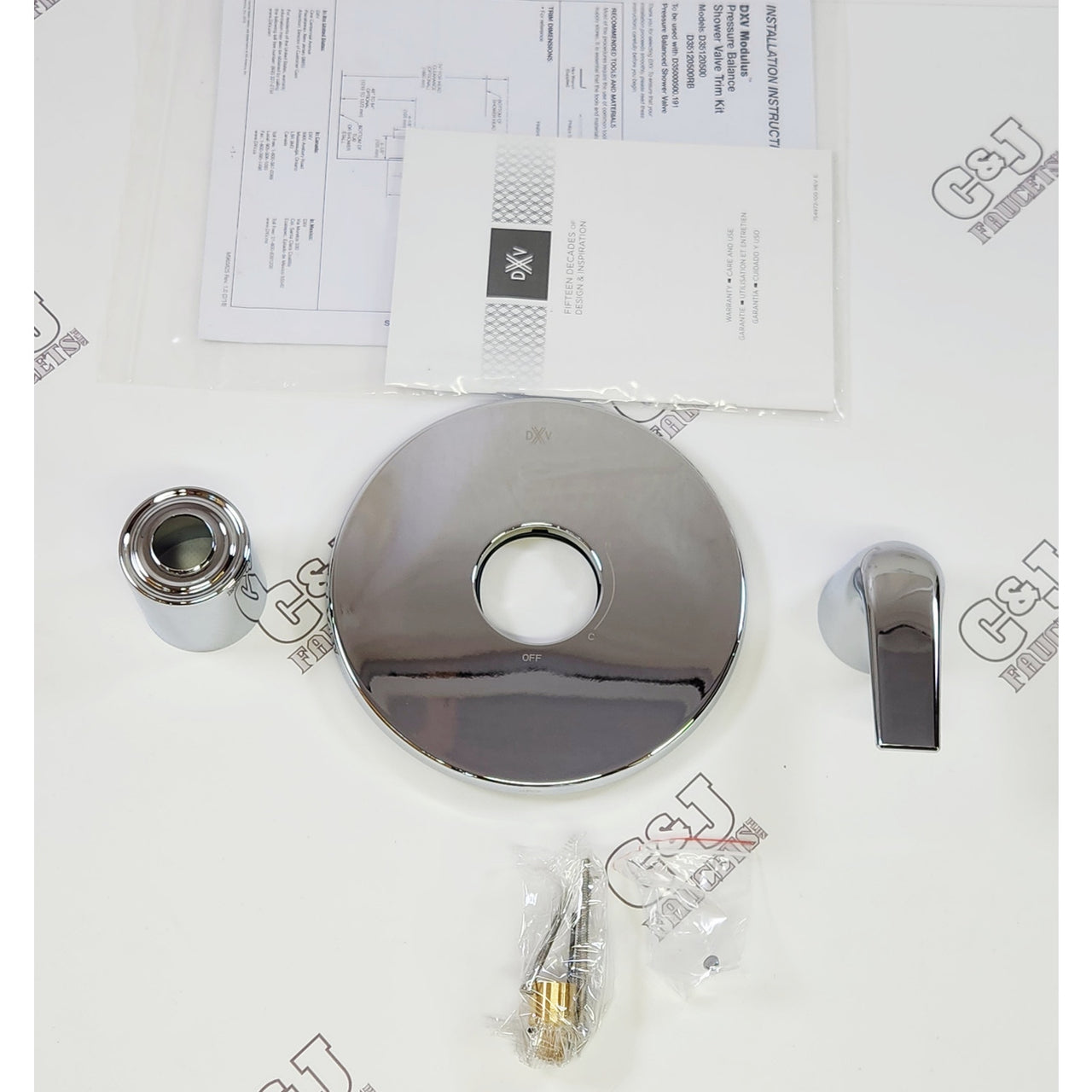 DXV D35120500.100 Modulus Pressure Balance Valve Trim Only - Polished Chrome