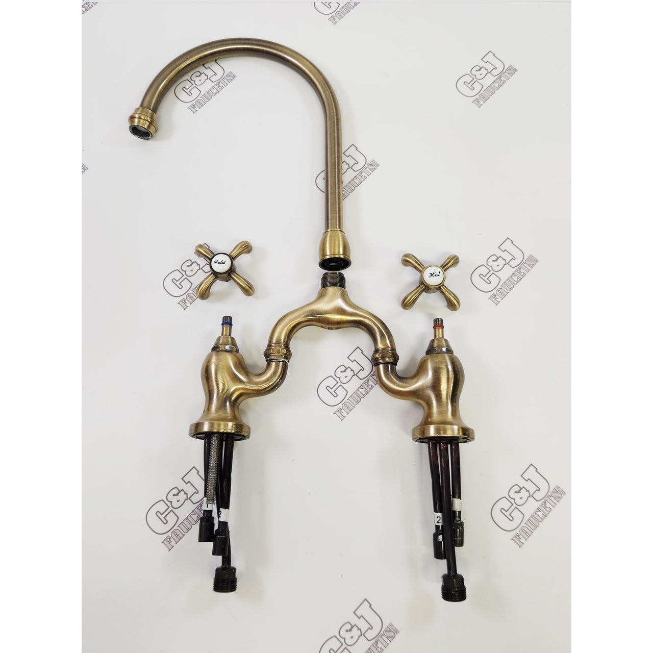Kingston Brass KS7793TXBS French Country Kitchen Faucet - Antique Brass READ