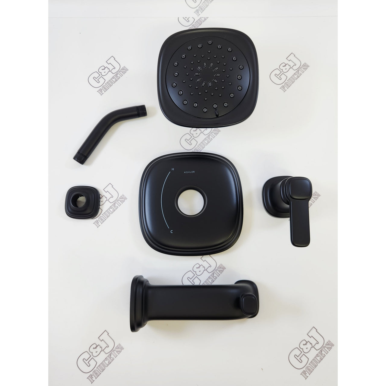 Kohler R26586-4G-BL Numista Wall-Mount Tub and Shower Faucet - Matte Black