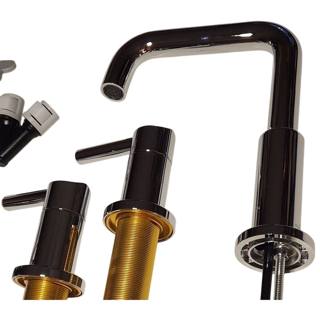 Delta 35849LF Nicoli Widespread 2 Handle Bathroom Faucet with Drain - Chrome