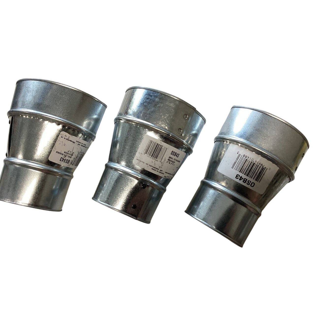 Panasonic FV-VS43R WhisperValue DC 4" Oval to 3" Round Fan Duct Adapter - 3 Pack