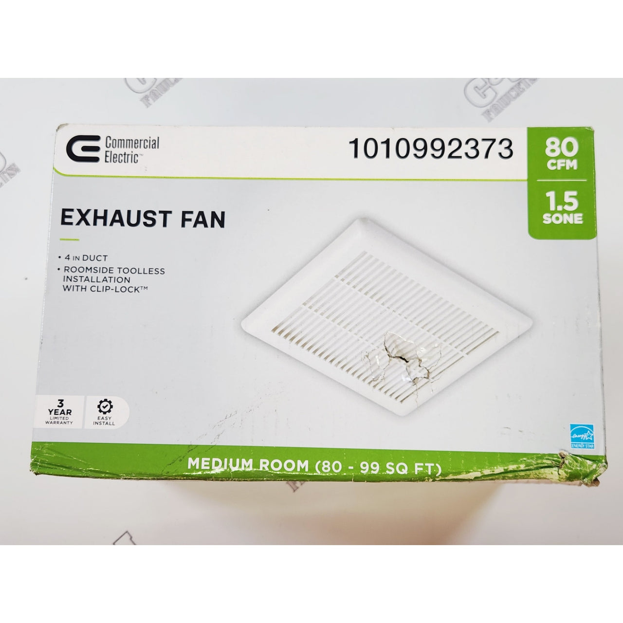 Commercial Electric BPT13-14D Bathroom Ceiling Mount Exhaust Fan - White