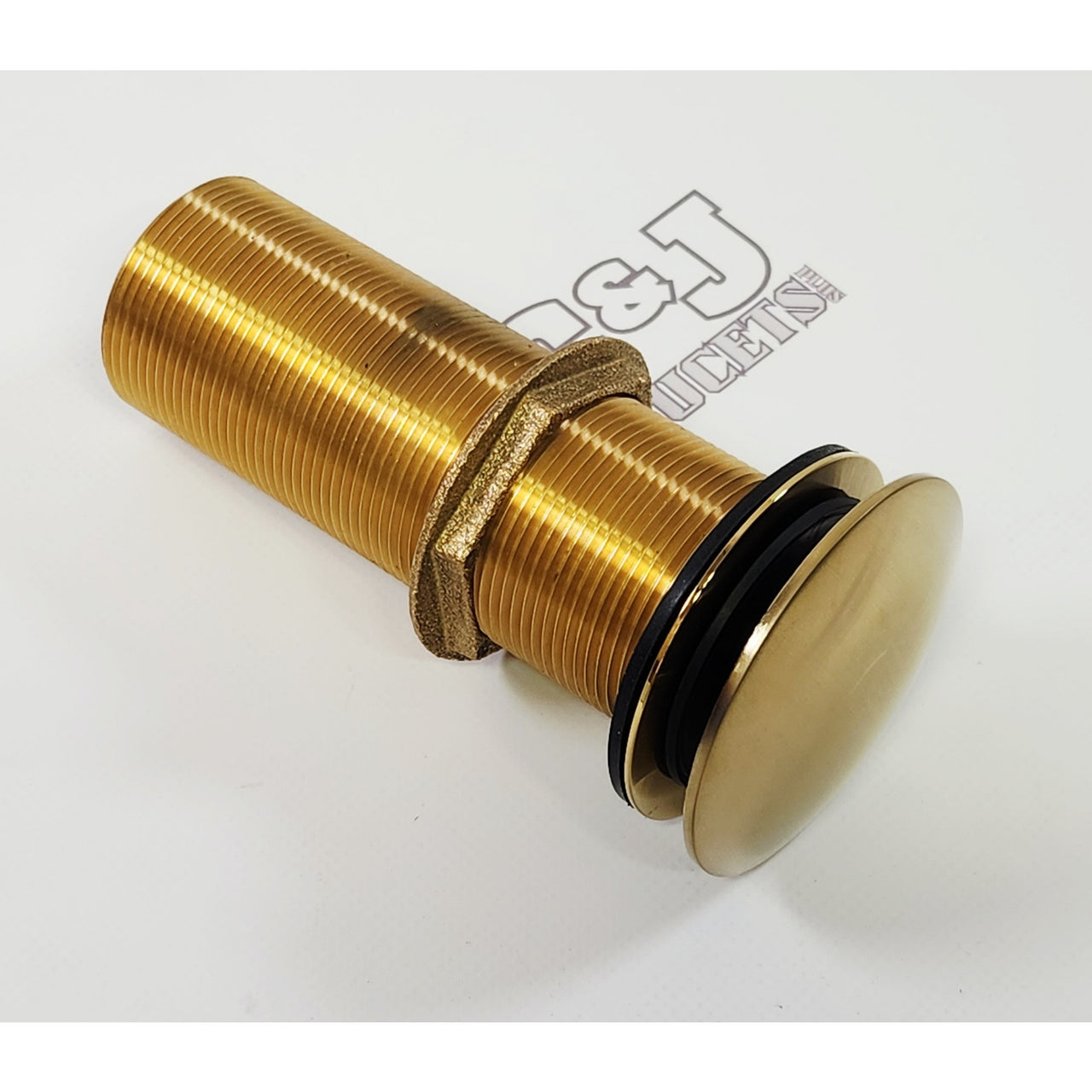 Jaclo 530-125-SB Round Toe Control Bathtub Drain - Satin Brass