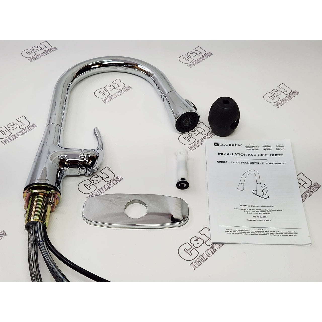 Glacier Bay 1006 743 964 Clare Single-Handle Utility Faucet - Stainless Steel