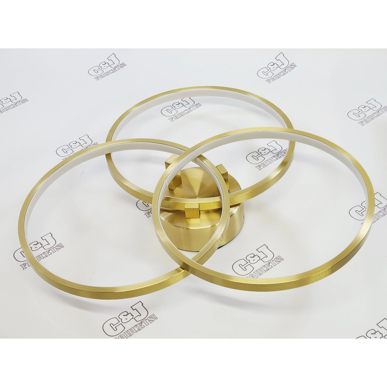 AFX ORIF20L30D1SB Orion 20" LED Foyer Flush Mount Ceiling Light - Satin Brass