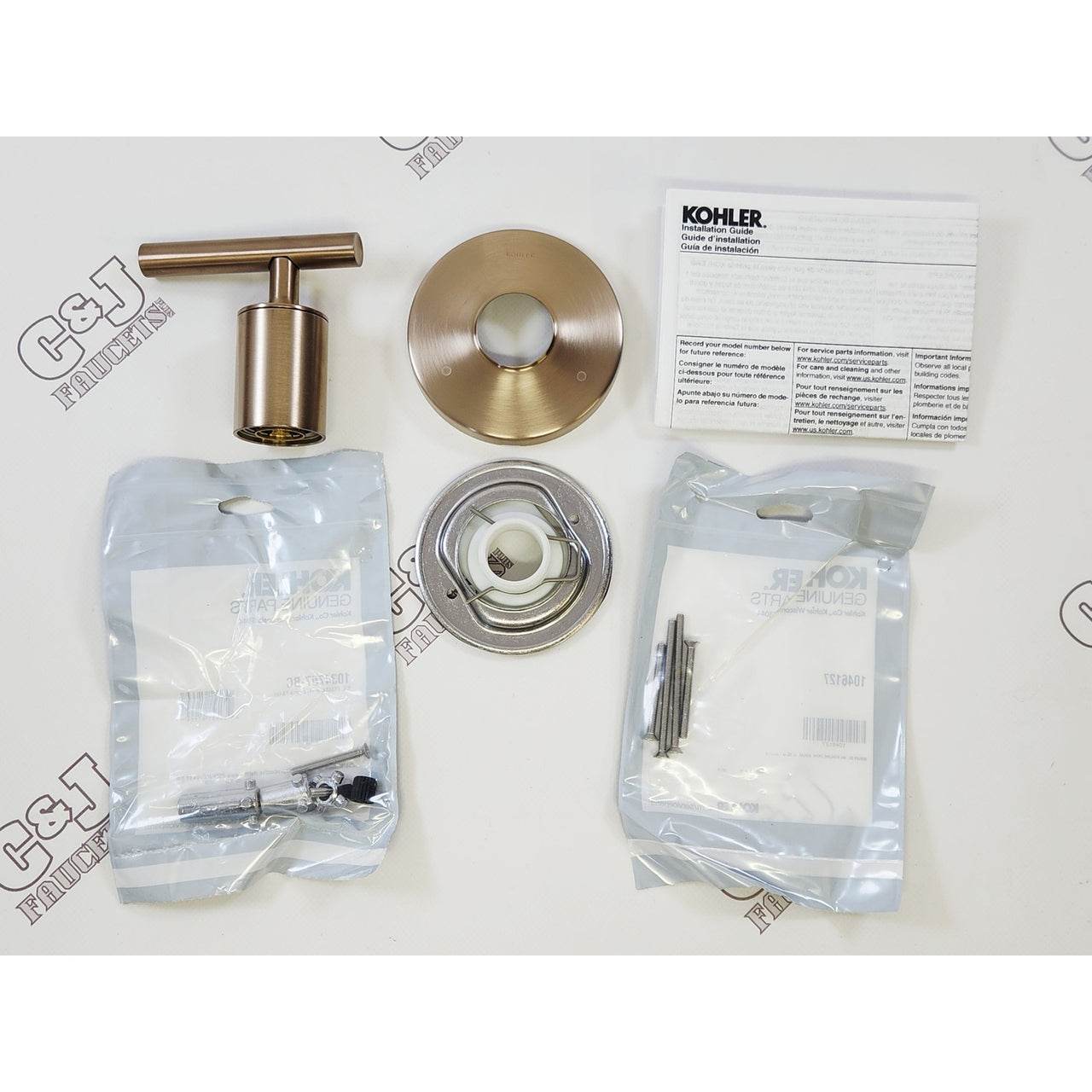 Kohler T14491-4-BV Purist Single Handle Shower Valve Trim - Brushed Bronze