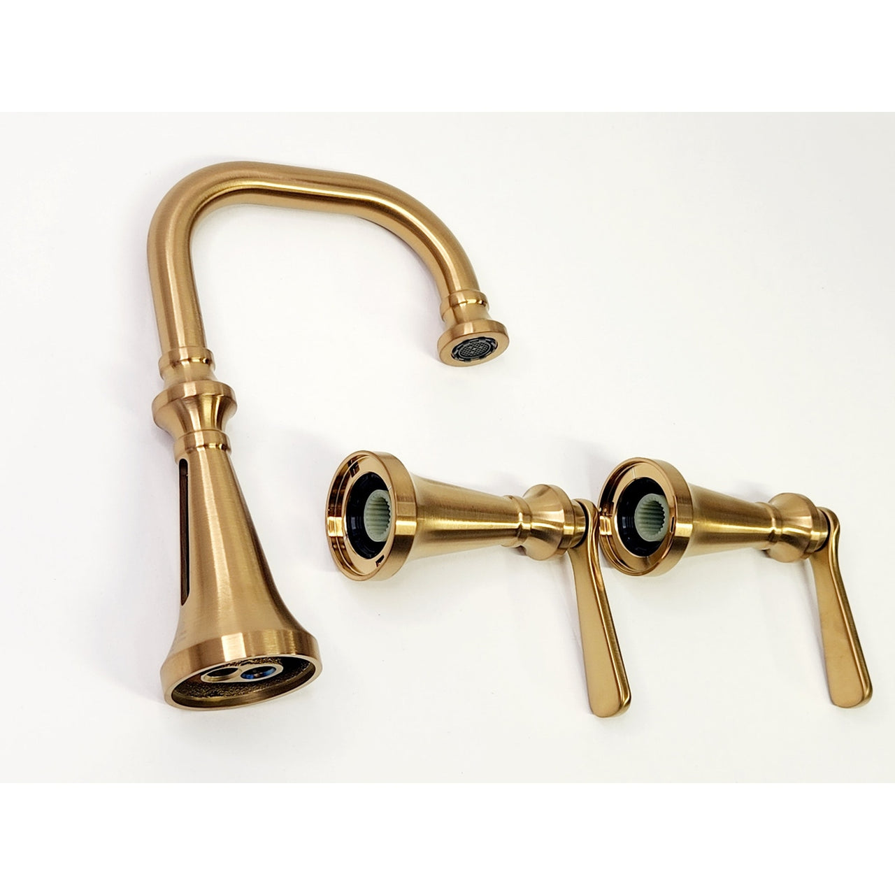 Moen TS44102BG Widespread Bathroom Faucet - Pop-Up Drain Assembly - Brushed Gold
