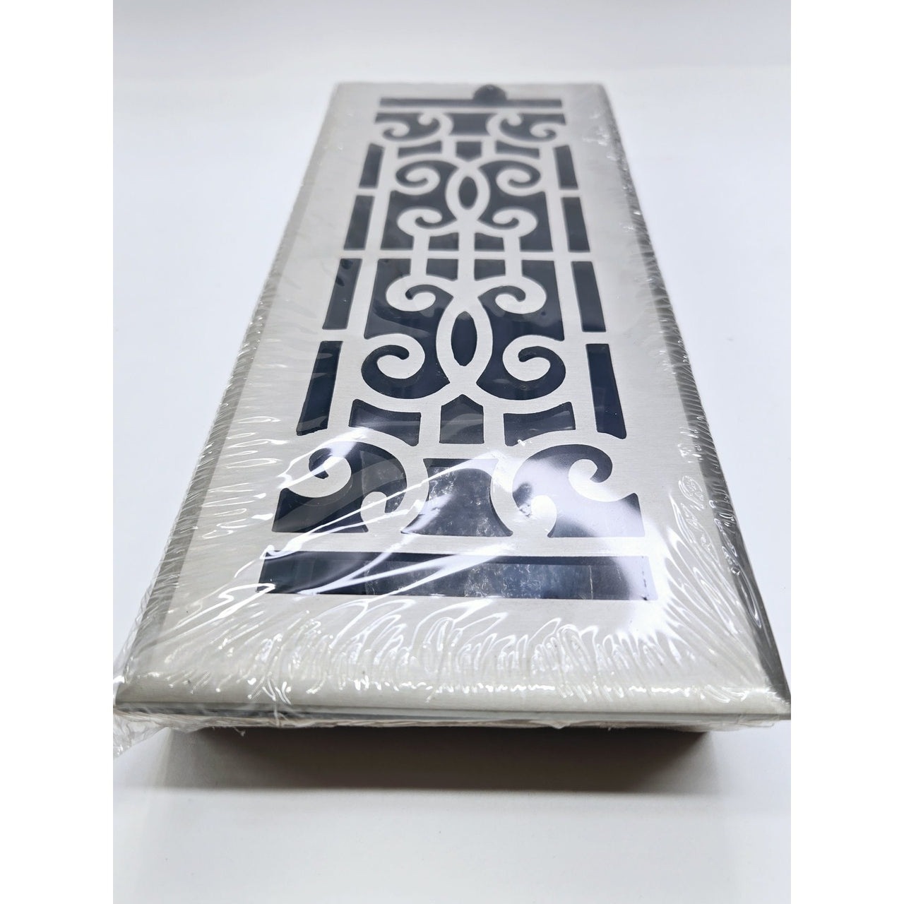 Madelynn Carter MCK-412-NKL-BRQ Cast Brass Baroque Vent Cover - Brushed Nickel