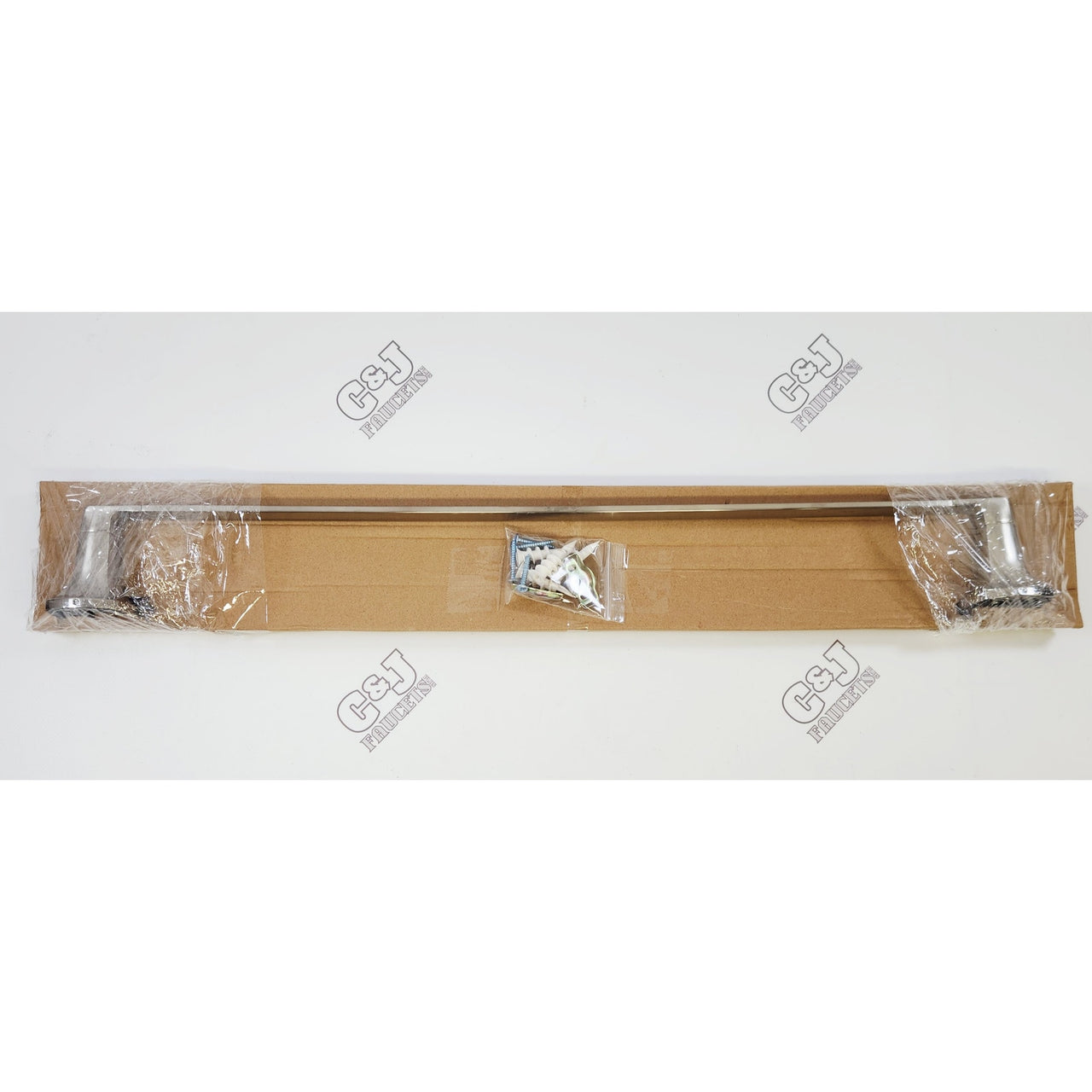 Signature Hardware 487980 Sefina Modern 24" Towel Bar - Brushed Nickel
