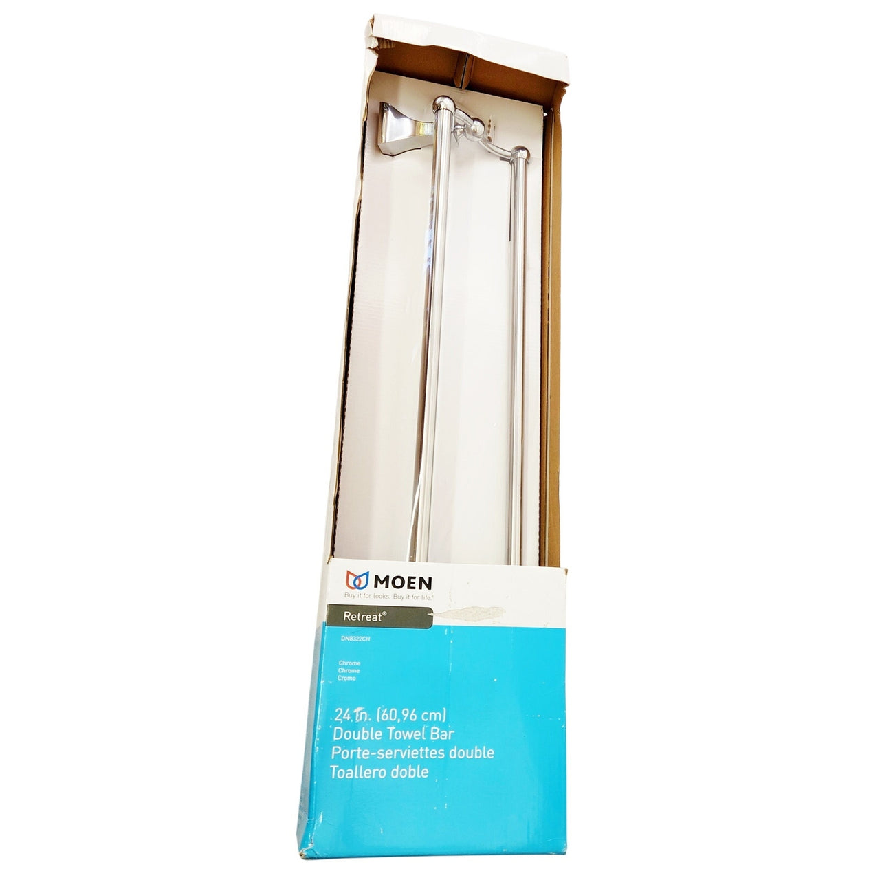 Moen DN8322CH Retreat Collection 24" Double Towel Bar - Chrome