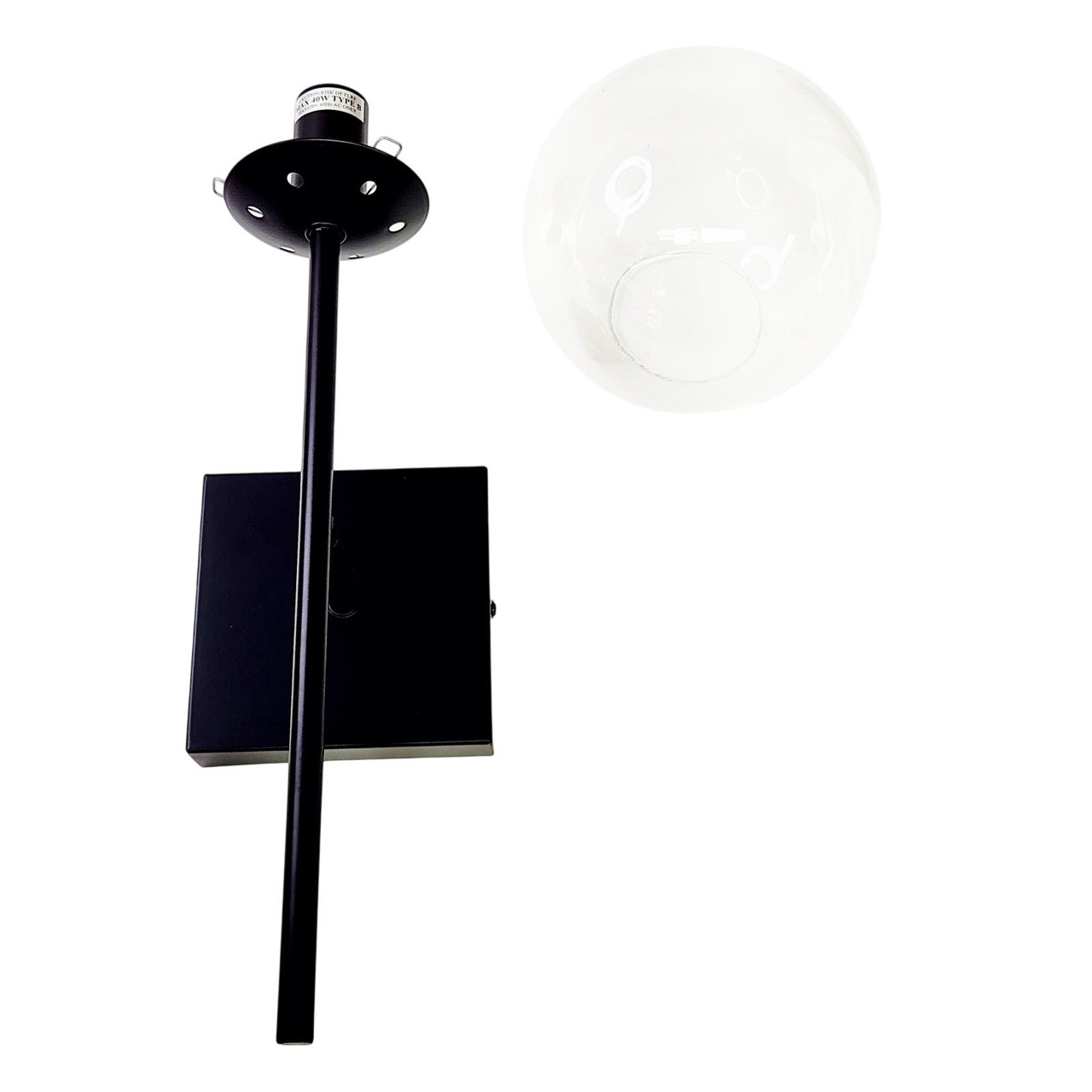 Elegant Lighting LD2359BK Neri 18" Tall Bathroom Sconce - Black