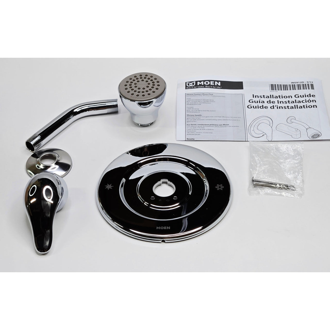 Moen TL473EP Chateau Shower Trim with Single Function Shower Head - Chrome