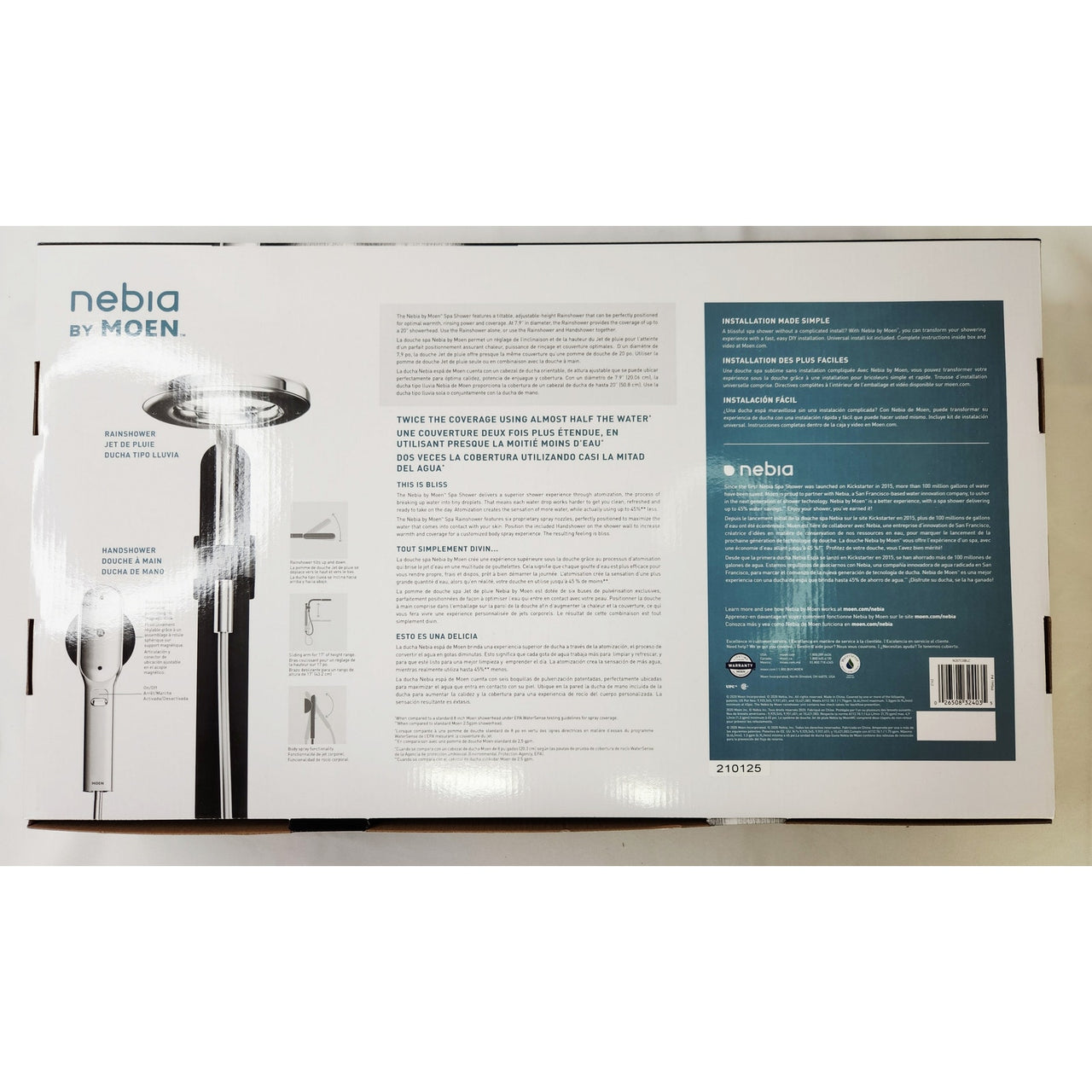 Moen N207C0BLC Moen Spa Shower, Rainshower, and Handshower - Matte Black/Chrome