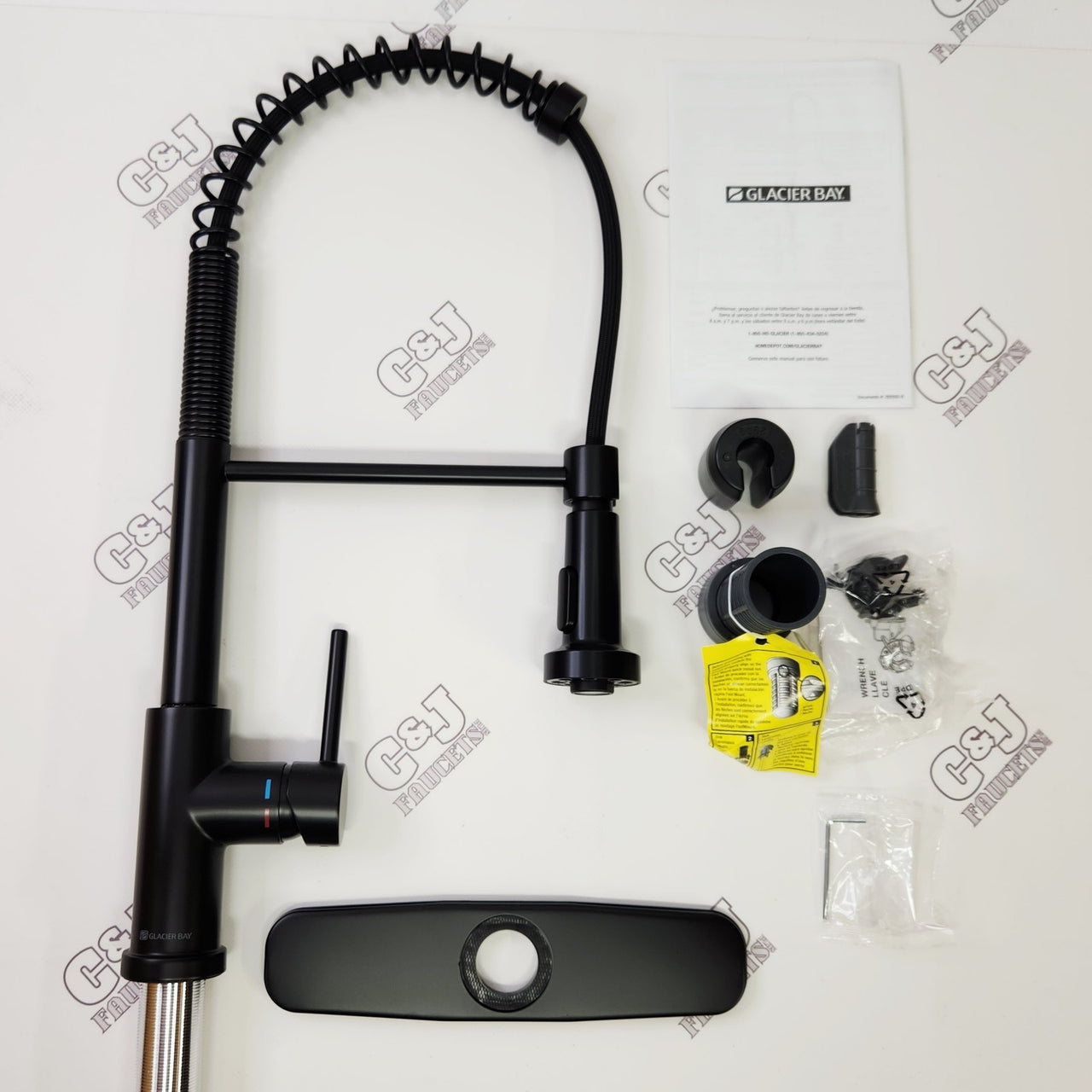 Glacier Bay 1007 747 503 Paulina Single-Handle Kitchen Faucet - Matte Black